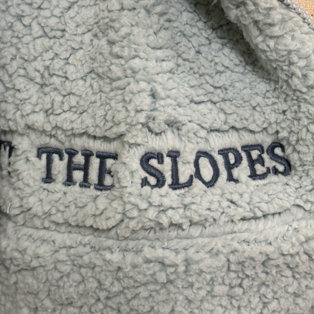 Peanuts Light Blue Sherpa 'Stay Cool' Half-Zip Pullover with Navy Collar - Picture 5 of 6
